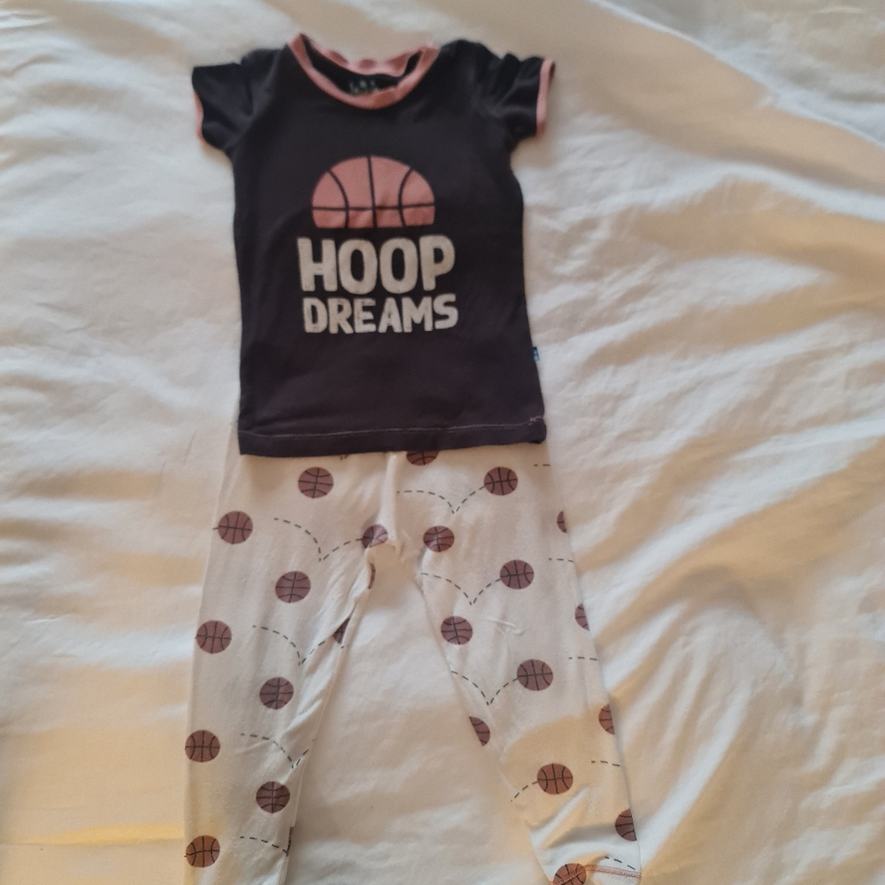 Kickee Pants pajamas -pants and tee size 2T